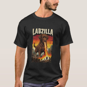 T-shirt Labzilla Géant Chocolat Labrador Retriever Chien M