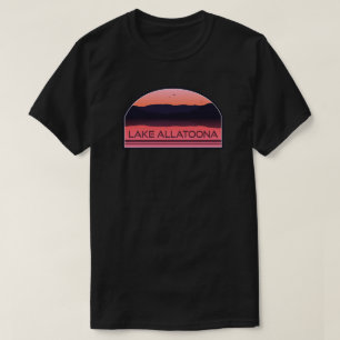 T-shirt Lac Allatoona Géorgie Sunrise rouge