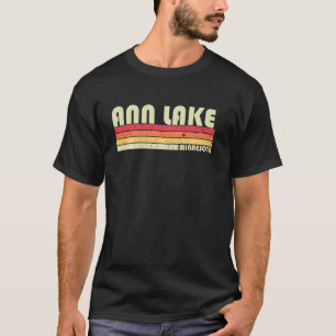 T-shirt Lac Ann Minnesota Pêche Drôle Camping Été