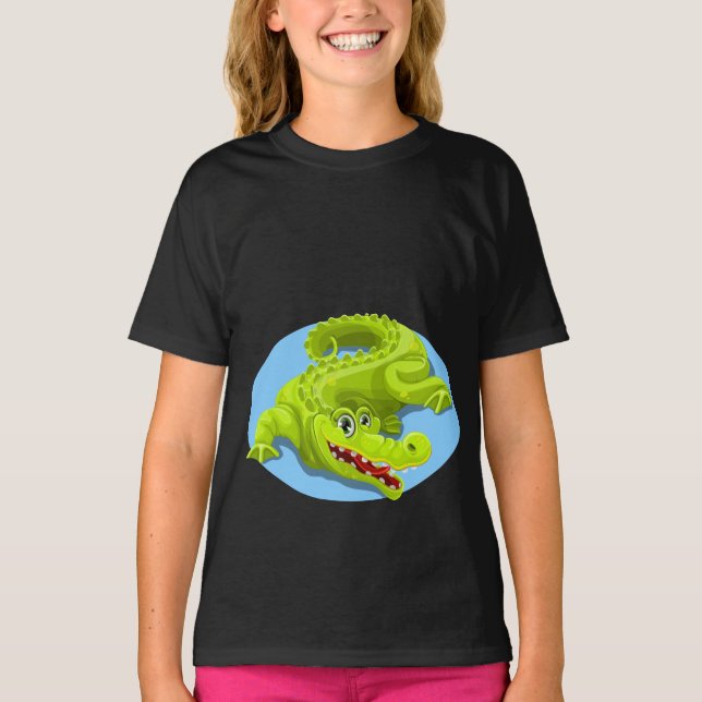 T-shirt Lac aux crocodiles verts (Devant)