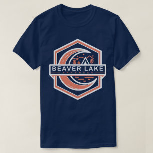 T-shirt lac beaver arkansas lune brune hexa