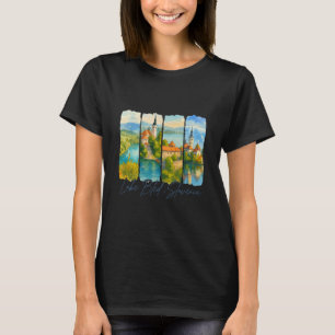 T-shirt Lac Bled Slovénie Voyage Séjour Pinceau Souvenir