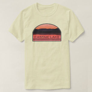 T-shirt Lac Castaic Californie Red Sunrise