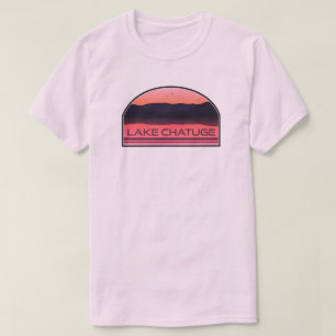 T-shirt Lac Chatuge Caroline du Nord Géorgie Red Sunrise
