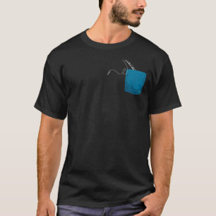 T-shirt Lac de pêcheur Canne à pêche Hobby Pêcheurs Pocket