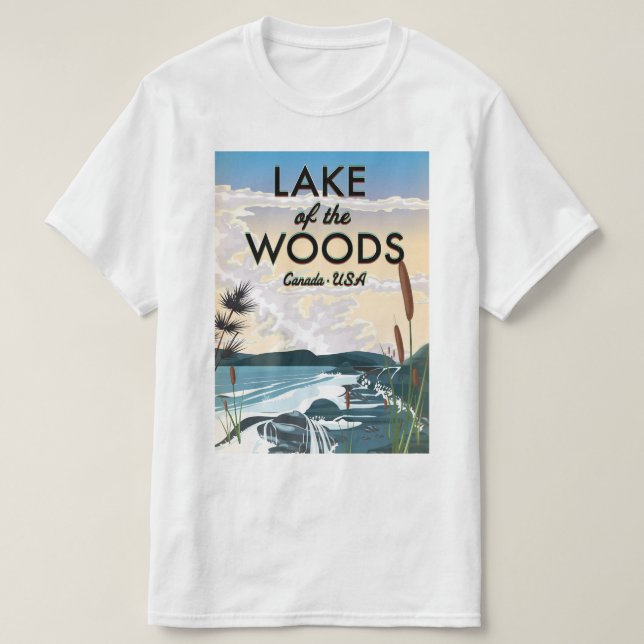 T-shirt Lac des Bois USA canada (Design devant)