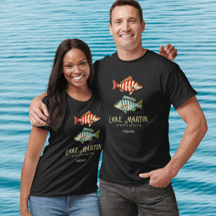 T-shirt Lac Martin Alabama vêtements de poisson nautique