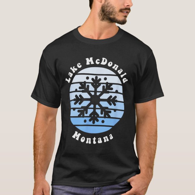 T-shirt Lac Mcdonald Montana Flacon de neige Noël hiver S (Devant)