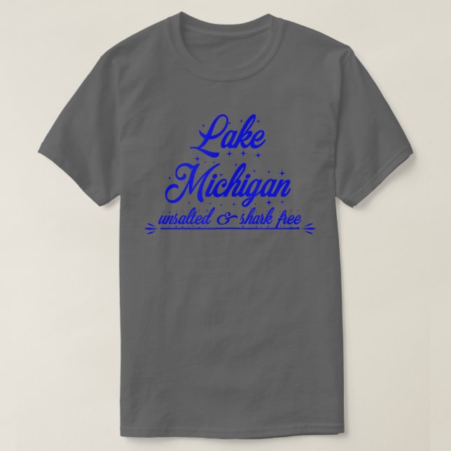 T-shirt Lac Michigan Requin non salé Gratuit (Design devant)