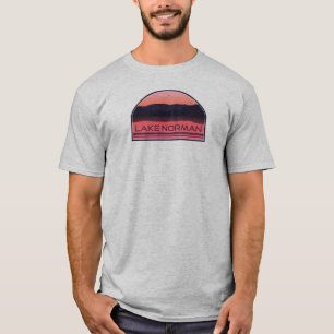 T-shirt Lac Norman Caroline du Nord Sunrise rouge