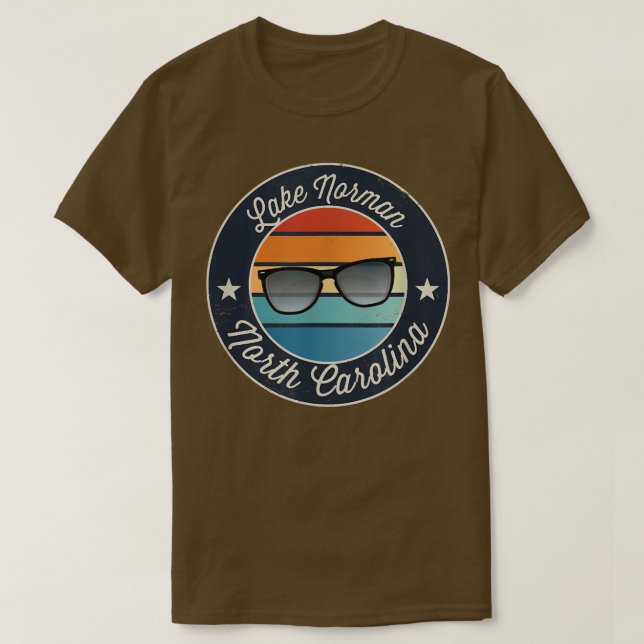 T-shirt Lac Norman North Carolina Souvenir  (Design devant)