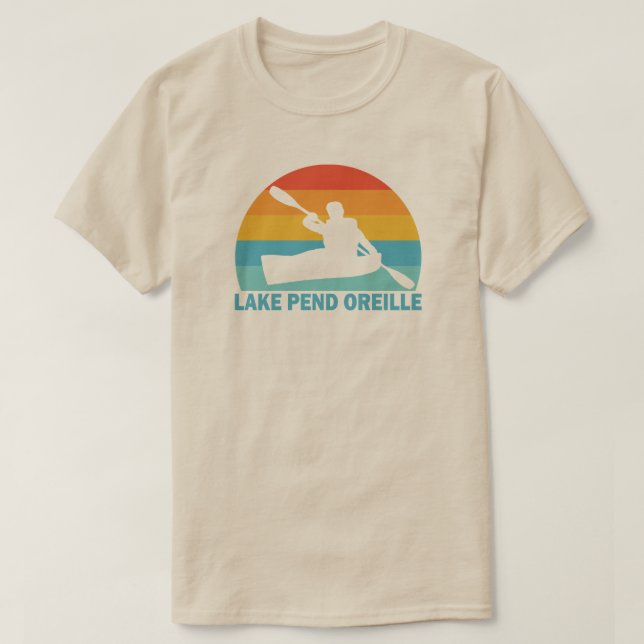 T-shirt Lac Pend Oreille Idaho Kayak (Design devant)