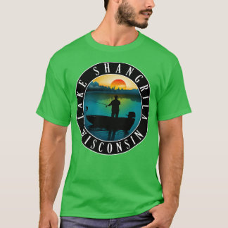 T-shirt Lac Shangrila Wisconsin Pêche