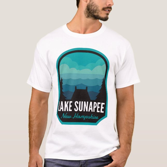 T-shirt Lac Sunapee New Hampshire Été (Devant)