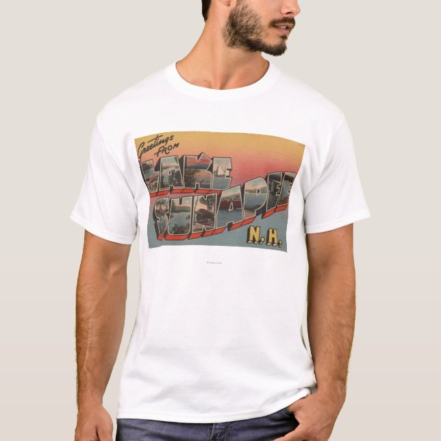 T-shirt Lac Sunapee, New Hampshire - grande lettre (Devant)