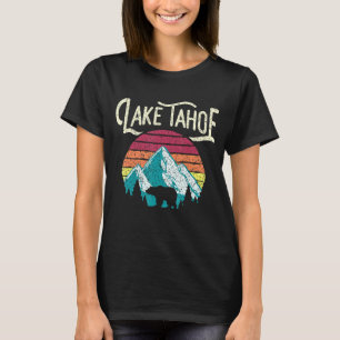 T-shirt Lac Tahoe Californie Nevada Vintage Bear Camping