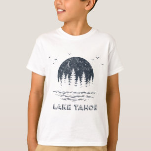T-shirt Lac Tahoe Trees Lune Famille Vacances Extérieur Na