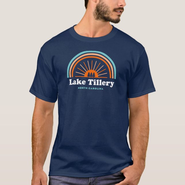 T-shirt Lac Tillery Caroline du Nord Arc en ciel (Devant)