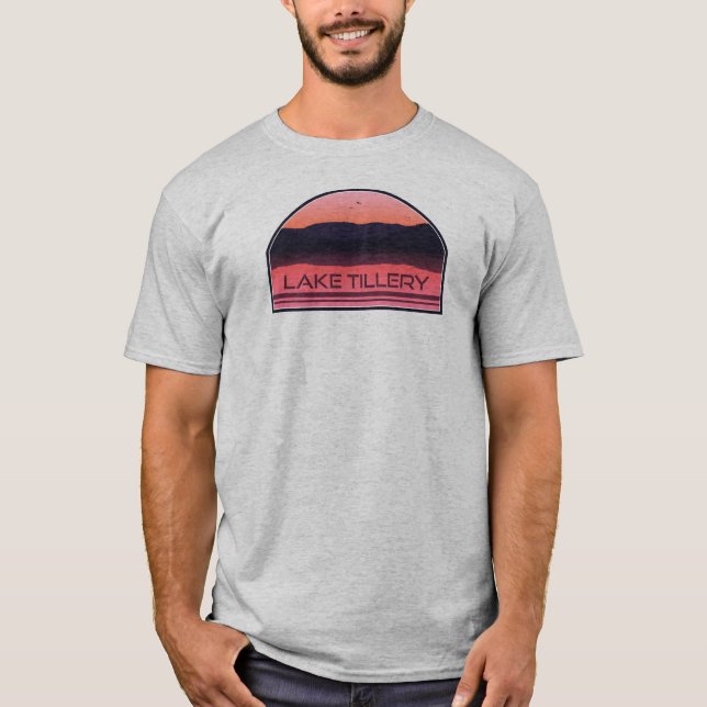 T-shirt Lac Tillery Caroline du Nord Sunrise Rouge (Devant)