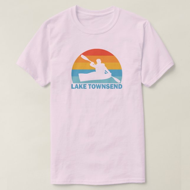 T-shirt Lac Townsend Caroline du Nord Kayak (Design devant)