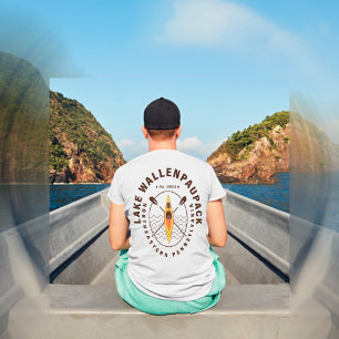 T-shirt Lac Wallenpaupack Pennsylvanie Kayaking Fishing