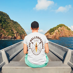 T-shirt Lac Wallenpaupack Pennsylvanie Kayaking Fishing