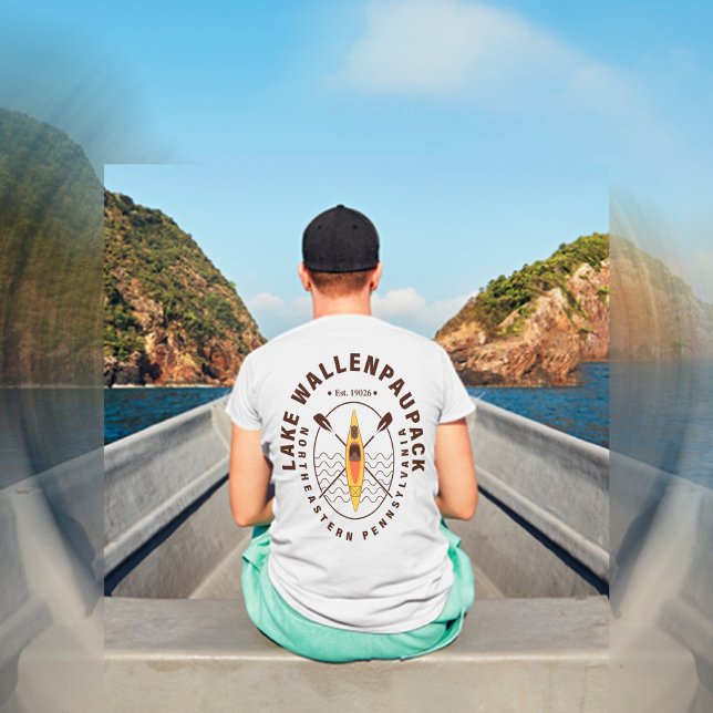 T-shirt Lac Wallenpaupack Pennsylvanie Kayaking Fishing (Créateur téléchargé)