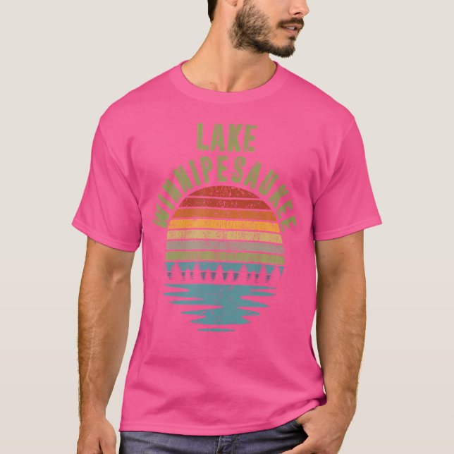 T-shirt Lac Winnipesaukee Camping Wilderness - Nature Lak (Devant)