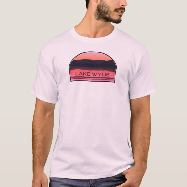 T-shirt Lac Wylie Caroline du Nord Sunrise rouge (Devant)