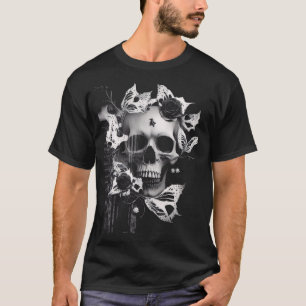 T-shirt L'acceptation de Revenant : crâne graphique noir e