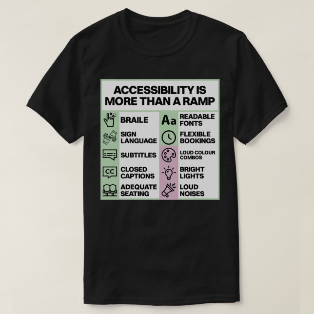 T-shirt L'Accessibilité Est Plus Qu'Une Rampe Accessible (Design devant)