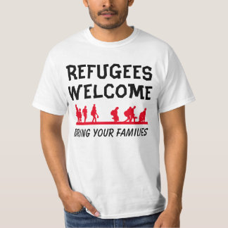 T-shirt L'accueil de réfugiés amènent votre famille