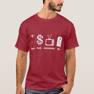T-shirt l'achat de travail consomment meurent