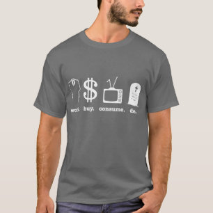 T-shirt l'achat de travail consomment meurent