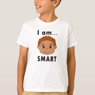 T - Shirt-lächelnder Junge bin ich INTELLIGENT T-Shirt