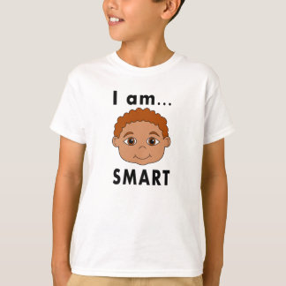 T - Shirt-lächelnder Junge bin ich INTELLIGENT T-Shirt