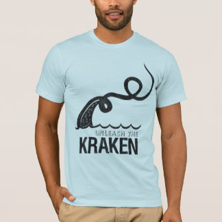 T-shirt Lâchez la pièce en t de cru de Kraken