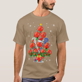 T-shirt Lacrosse Christmas Tree Père Noël Pickleball X Mas