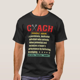 T-shirt Lacrosse Coach Définition Lacrosse Joueur Sports G