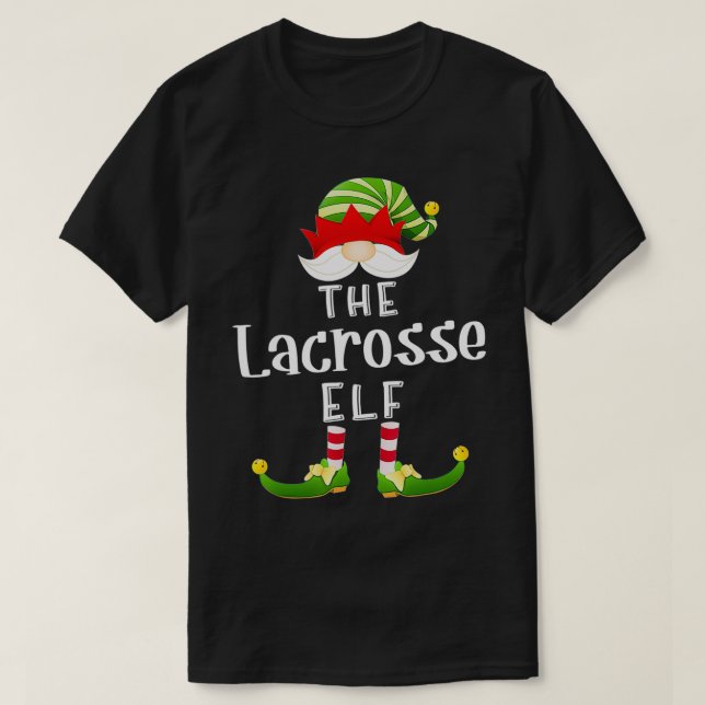 T-shirt Lacrosse Elf Group Noël Funny Pajama Party (Design devant)