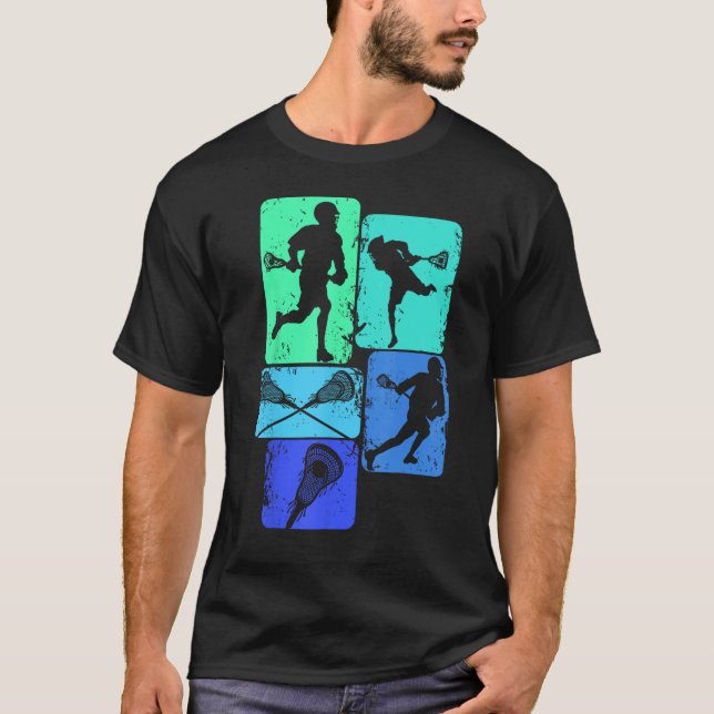 T-shirt Lacrosse Garçons Enfants Hommes Jeunes (Devant)