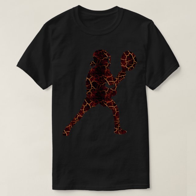 T-shirt Lacrosse Goalie Lava (Design devant)