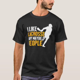 T-shirt Lacrosse Joueur Drôle Lax Sport J'Aime Lacrosse