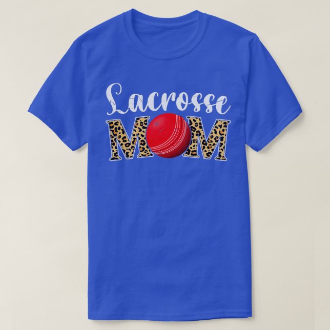 T-shirt Lacrosse Maman Leopard Funny Softball Maman Mères  (Design devant)