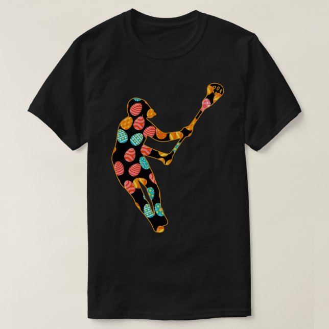 T-shirt Lacrosse OEufs de Pâques (Design devant)