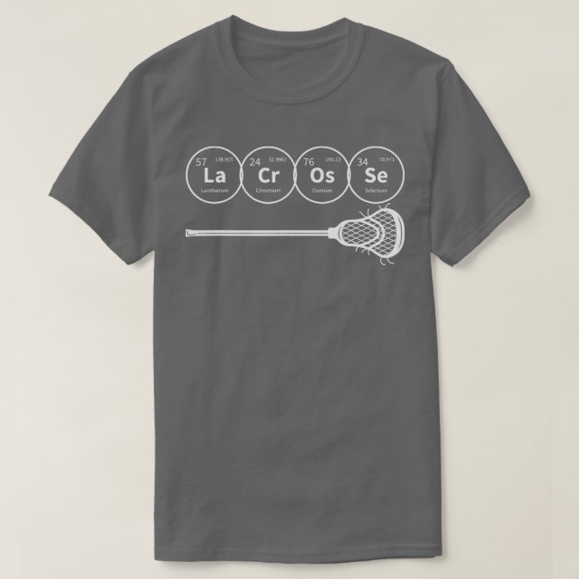T-shirt Lacrosse Périodique des éléments Chimie Cadeau (Design devant)