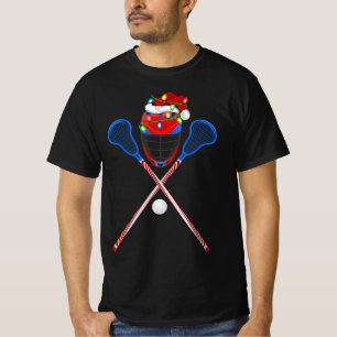 T-shirt Lacrosse Sports Amoureux Xmas Santa Hat Lacrosse C