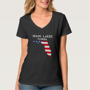 T-shirt Lacs de Miami Floride États-Unis État Amérique Voy