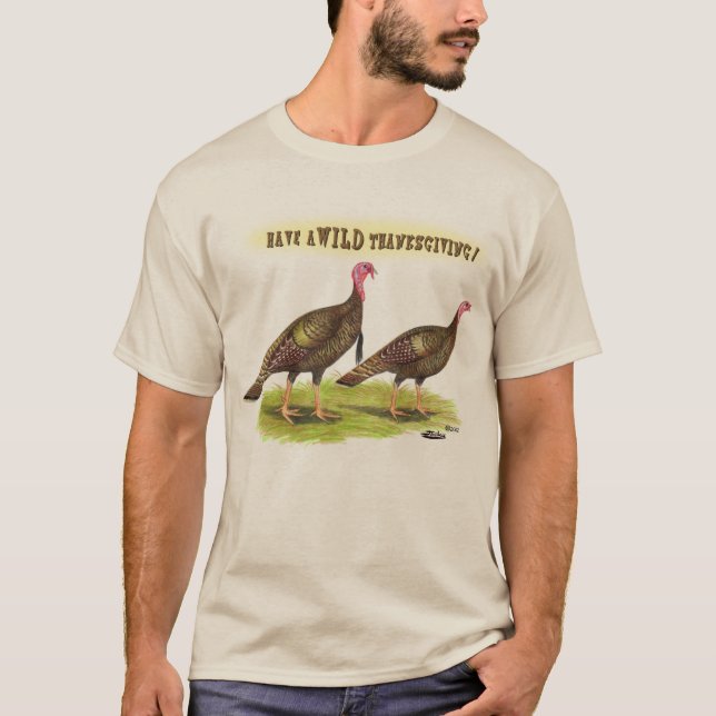 T-shirt L'action de grâces de la Turquie sauvage (Devant)