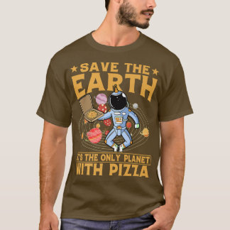 T-shirt L'activiste de l'environnement Pizza Lover Tee Drô